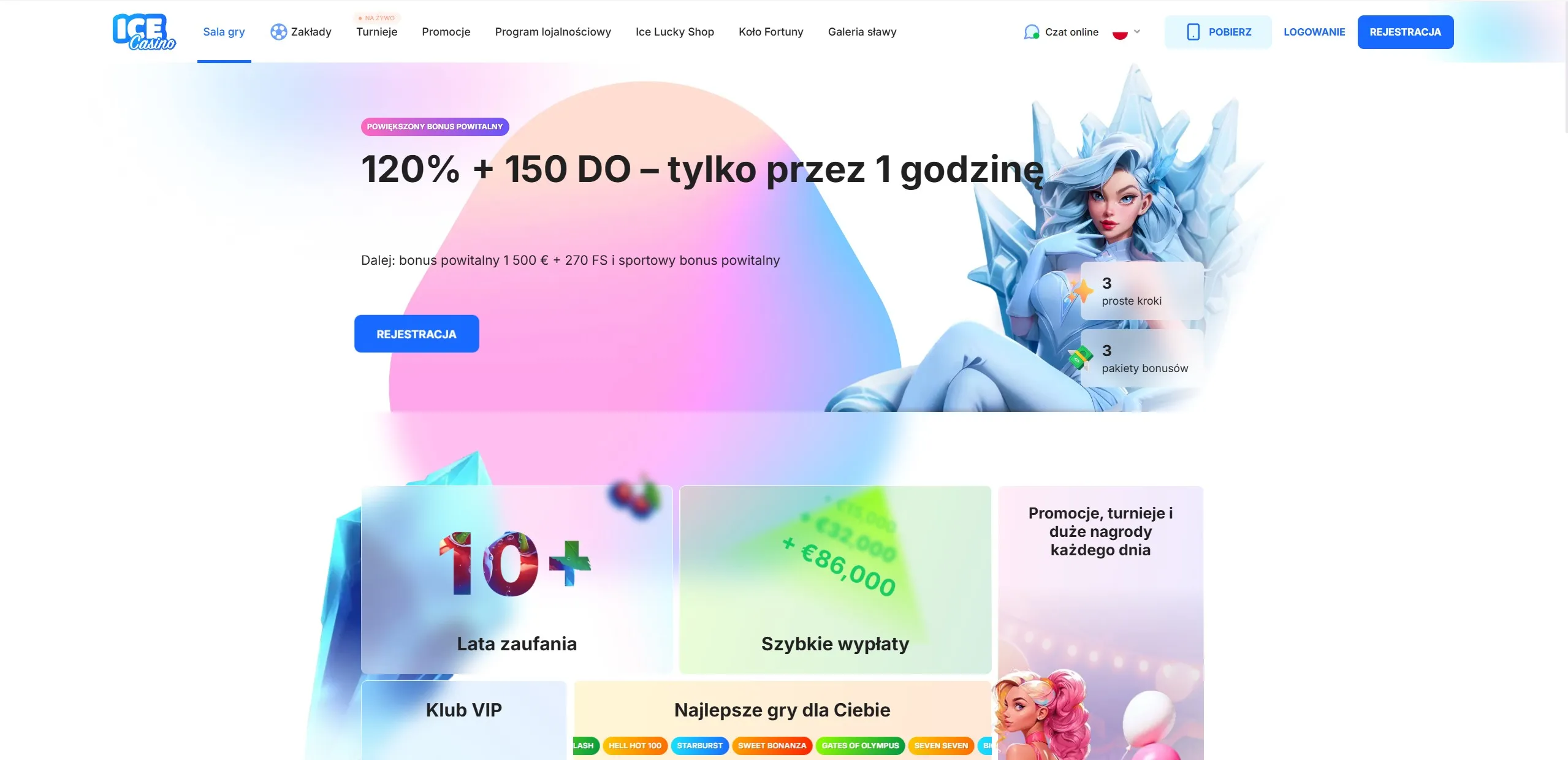 ice casino main page